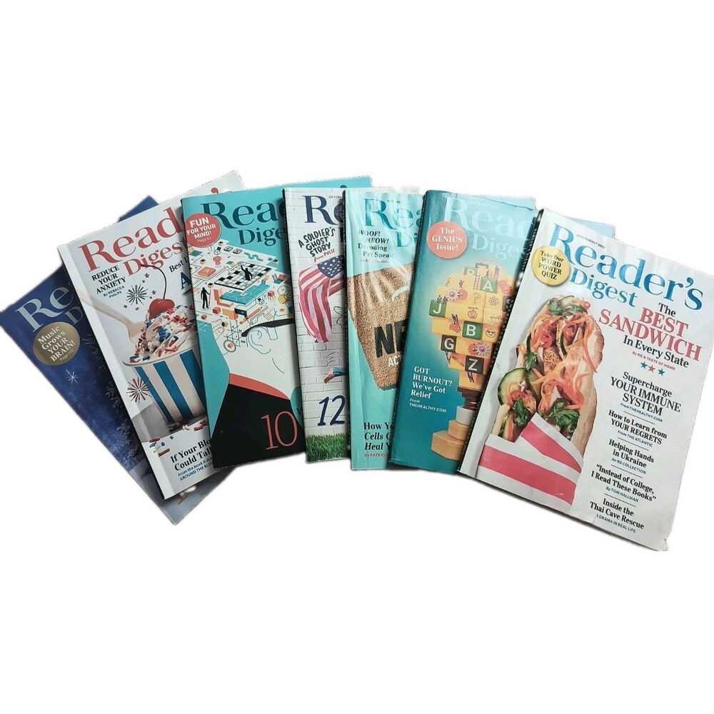 Reader's Digest Magazine Lot of 7 2021-2022 Important Topics of interest